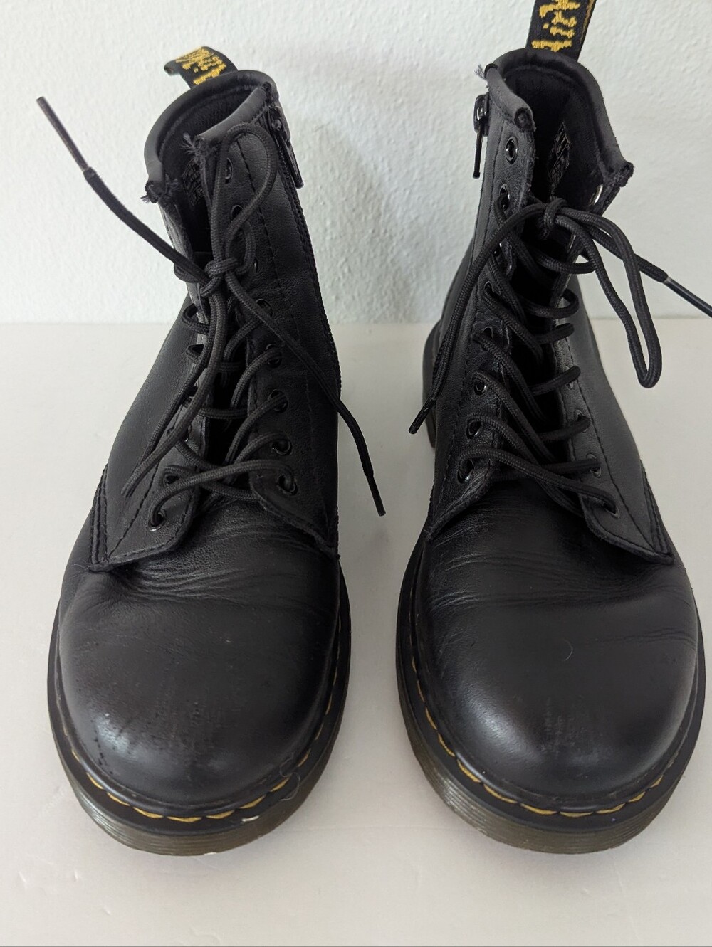 Dr. Martens 1460 Juniors Lace Up Boots Combat Black Size 3 US - Picture 4 of 10